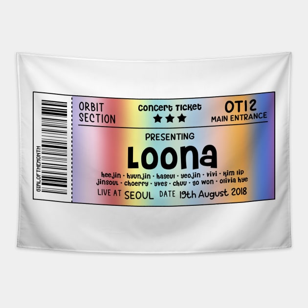 LOONA Concert Ticket Tapestry by skeletonvenus