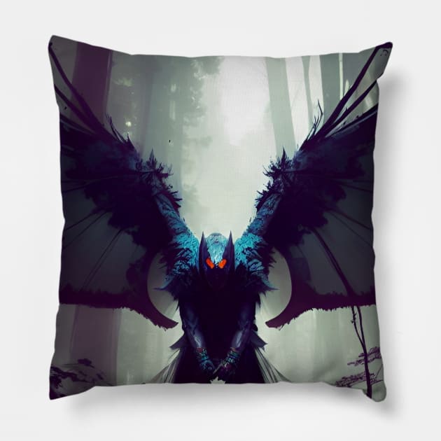 Nocturnal Sentinel Pillow by GoodSirWills Place