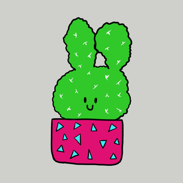 Cute Cactus Design #1: The Smiling Bunny Cactus by DreamCactus