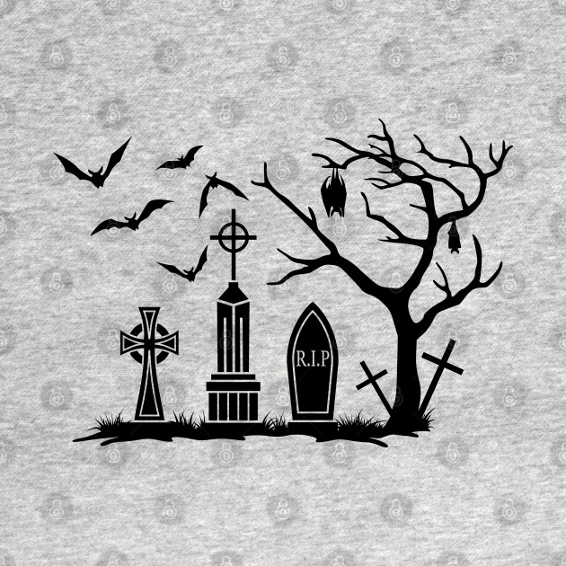 Disover Graveyard Right - Halloween Gifts - T-Shirt