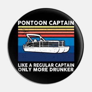 Pontoon captain like a regular captain T-shirt boat Vintage T-Shirt Pin