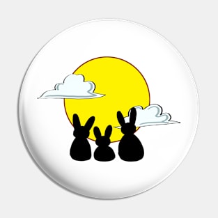 Bunny Rabbit Silhouette | Easter Pin