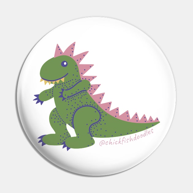 Dino plushie Pin by chickfish