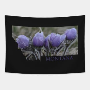 Five Pasque Flowers Tapestry