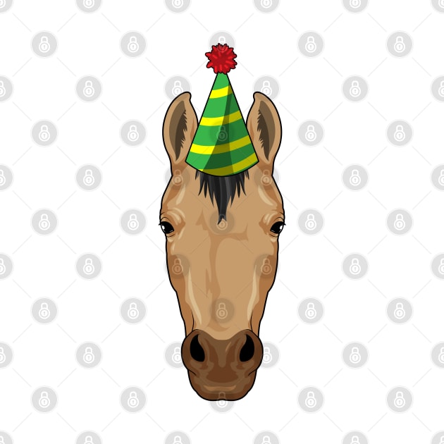 Horse with Party hat by Markus Schnabel