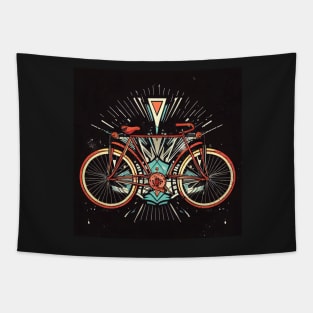 Vintage bicycle illustration Tapestry