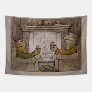 Frog and Toad drinking together Tapestry