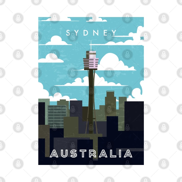 Sydney, Australia. Retro travel poster by GreekTavern