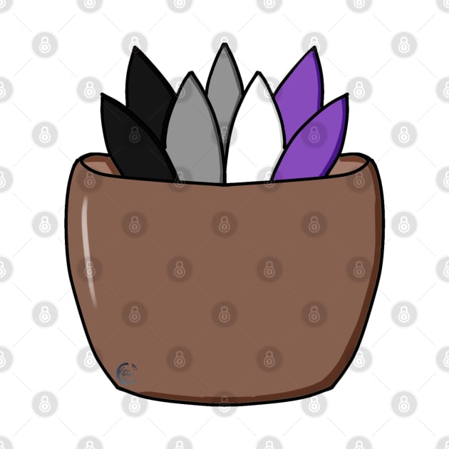 Asexual Pride Succulent by Yamikakyuu 