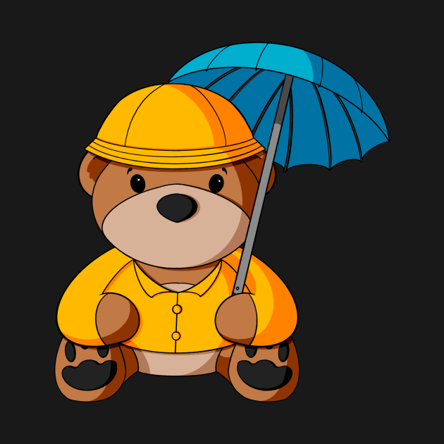 Rainy Day Umbrella Teddy Bear by Alisha Ober Designs