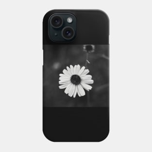 Black and white daisy flower Phone Case