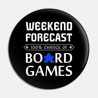 Blue Meeple Weekend Forecast 100% Chance Of Board Games Pin