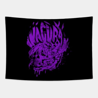 Skull Girl (purple skull) Tapestry