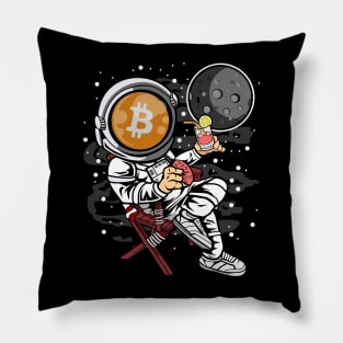 Retirement Plan Astronaut Bitcoin BTC Coin To The Moon Crypto Token Cryptocurrency Blockchain Wallet Birthday Gift For Men Women Kids Pillow