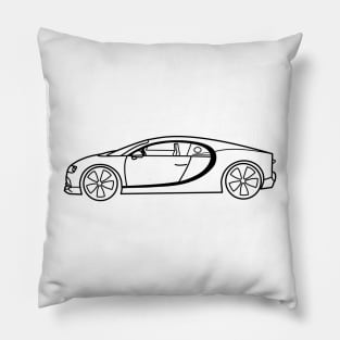 Black Bugatti Chiron Pillow