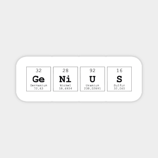 Genius Periodic Table Science Print Magnet