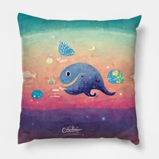 cute blue whale Pillow