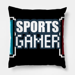 Sports Gamer - 8-bit Retro Pixel Classic Nostalgia Video Games Pillow