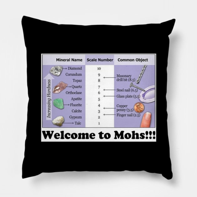 Welcome to Mohs!!! Pillow by dabblersoutpost