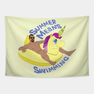 Summer Means Swimming Tapestry