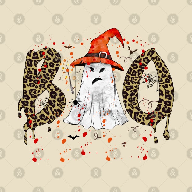 Boo Ghost, Boo Halloween, Kids Halloween gift, Boo Leopard, BOO Ghost, Cute Ghost by UranusArts
