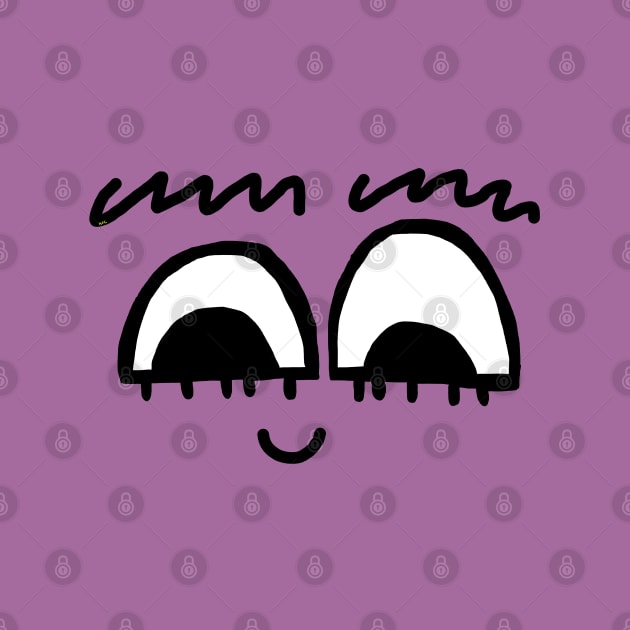 Cute Purple Cartoon Eyes by HFGJewels