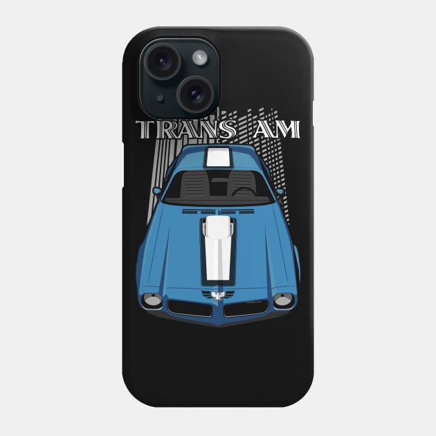 Pontiac Transam 1972 - Blue and White Phone Case by V8social