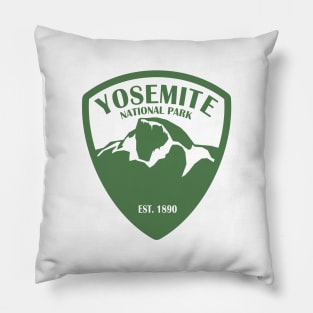 Yosemite Park Badge - green Pillow