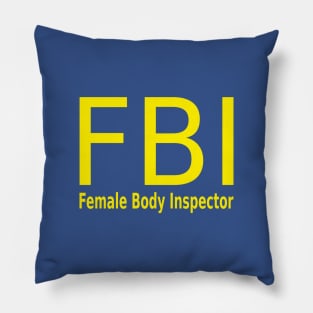 Female Body Inspector Yellow Pillow