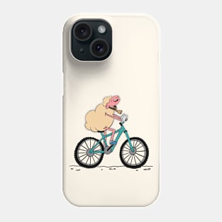 Sheep Riding A Bicycle Phone Case