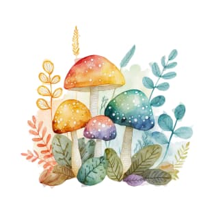 Watercolor Toadstools T-Shirt