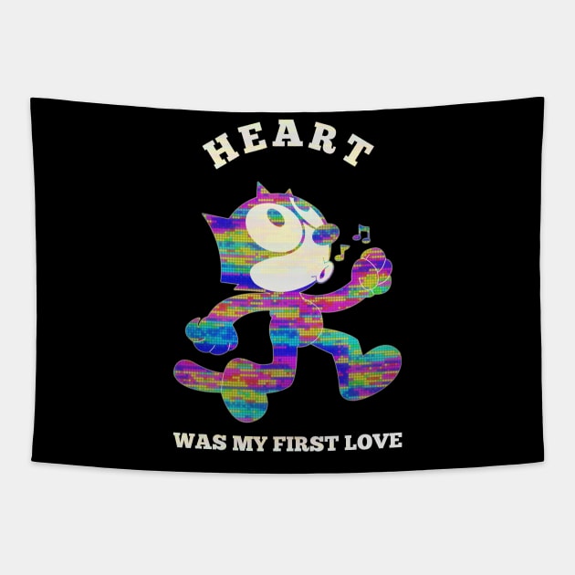 heart band felix glitch Tapestry by reraohcrot