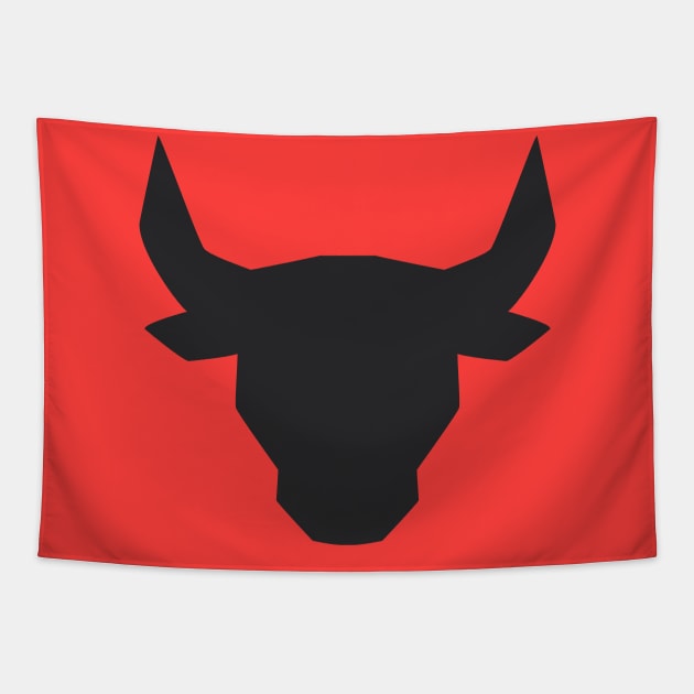 Bull Head Art Design Tapestry by Abeer Ahmad