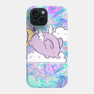 Pastel Grunge Angel Moon Elephant Phone Case