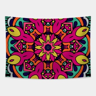 Colorful Oriental Rug Mandala Boho Pattern Tapestry