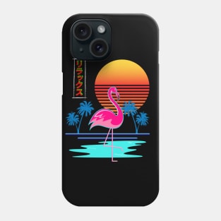 Rirakkusu Relaxing Flamingo Design Phone Case