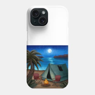 Summer Night Watercolor Illustration Phone Case