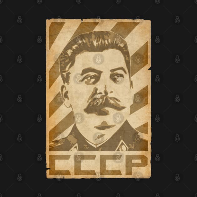 Joseph Stalin CCCP Retro Propaganda by Nerd_art