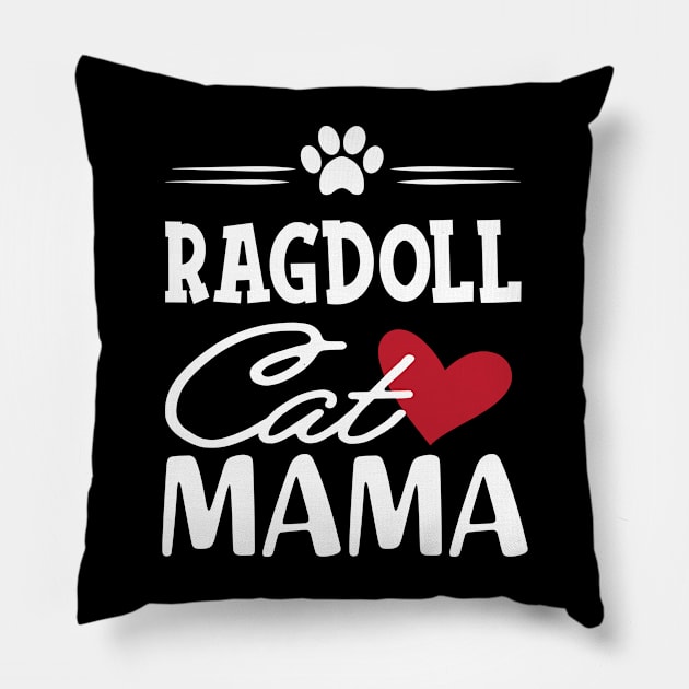 Ragdoll Cat Mama Pillow by KC Happy Shop