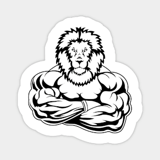 Lion bodybuilder Magnet