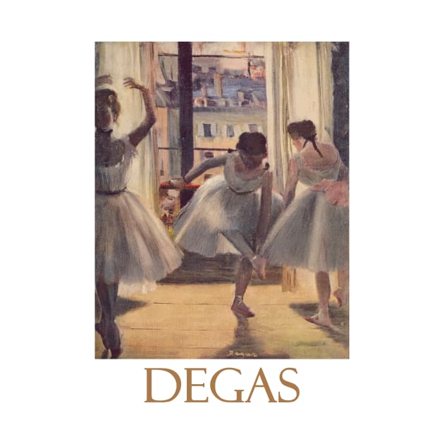 Three Dancers in an Exercise Hall by Edgar Degas by Naves