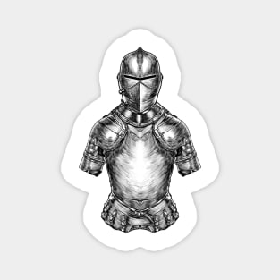 Chivalry in Steel: Medieval Knight Armor Magnet