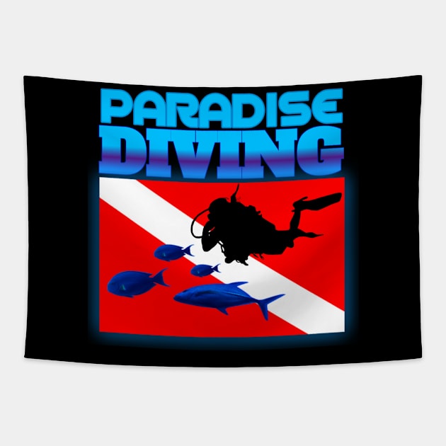 Scuba diving t-shirt designs Tapestry by Coreoceanart