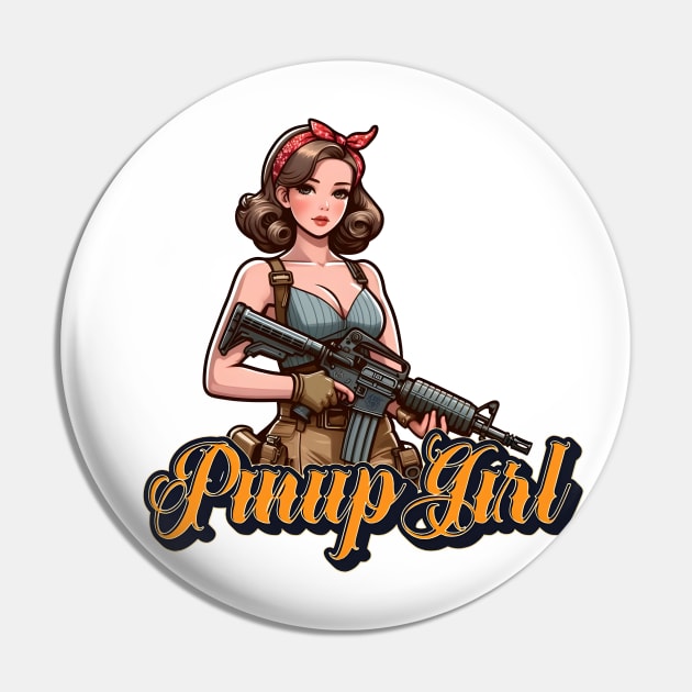 Pinup Girl Pin by Rawlifegraphic