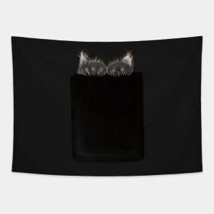 Cat in pocket II Tapestry