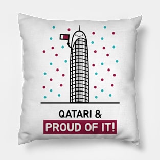 Qatari and Proud of It - Cute and Funny Pillow