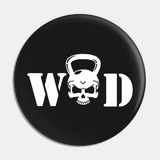 WOD Kettlebell Skull White Pin