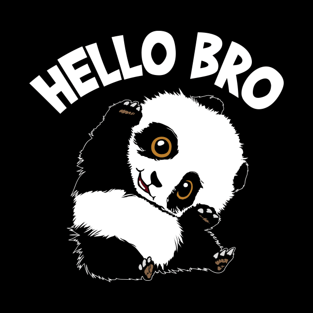 Hello Bro Panda Bear by ThyShirtProject - Affiliate