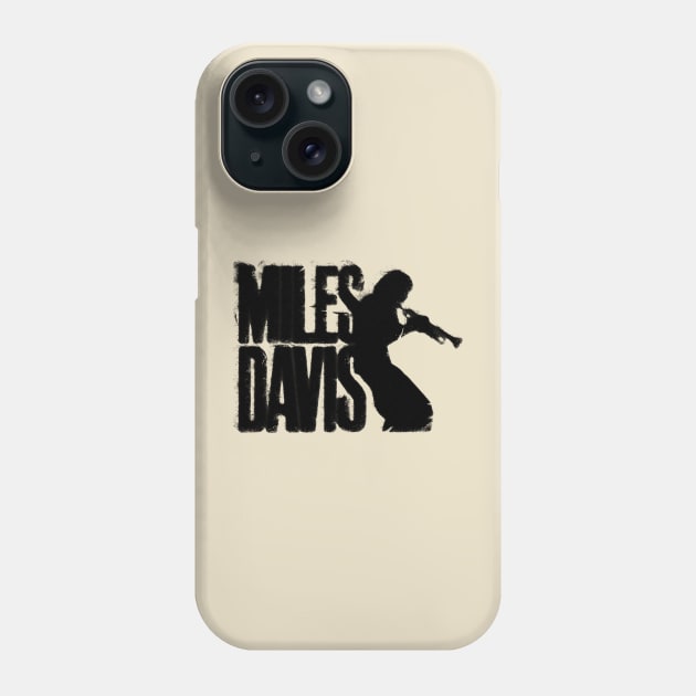 miles davis silhouettegraphic Phone Case by HAPPY TRIP PRESS