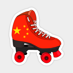 Roller Skating China Magnet